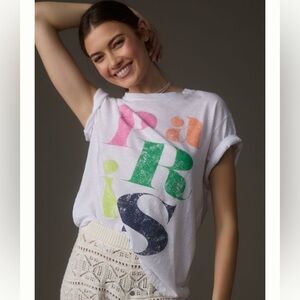 Anthropologie Sundry PARIS Boyfriend T-Shirt NWT